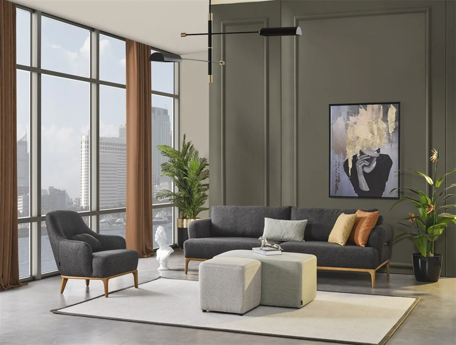 Rixxe Flento 3+2+1 Sofa Set