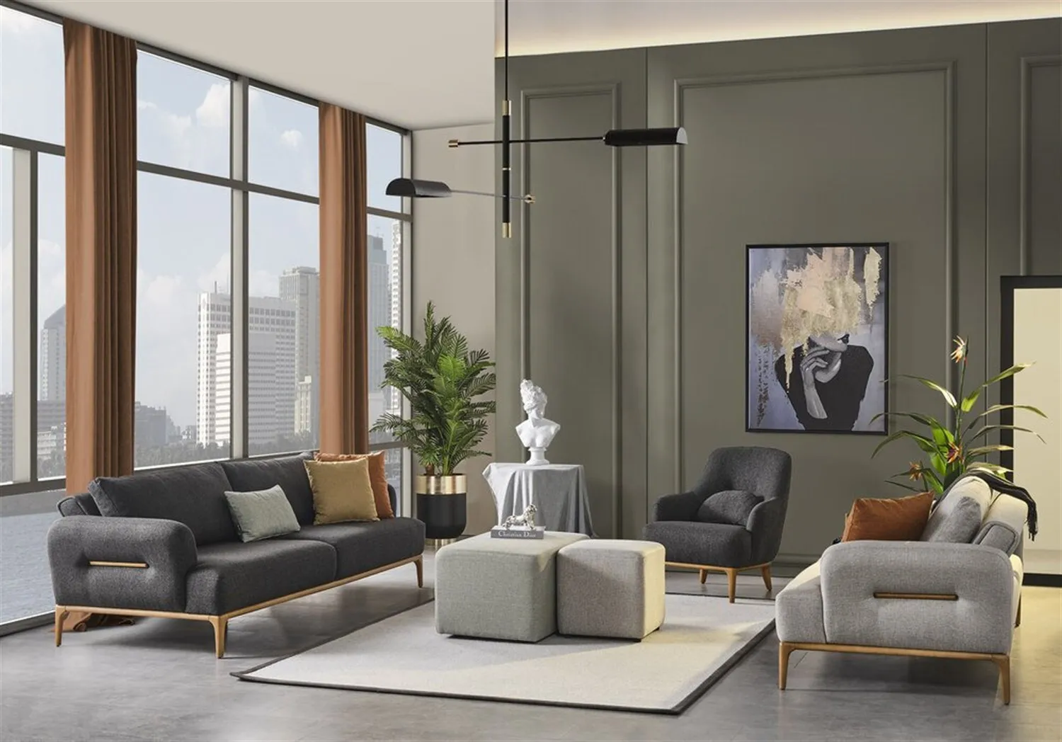 Rixxe Flento 3+2+1 Sofa Set