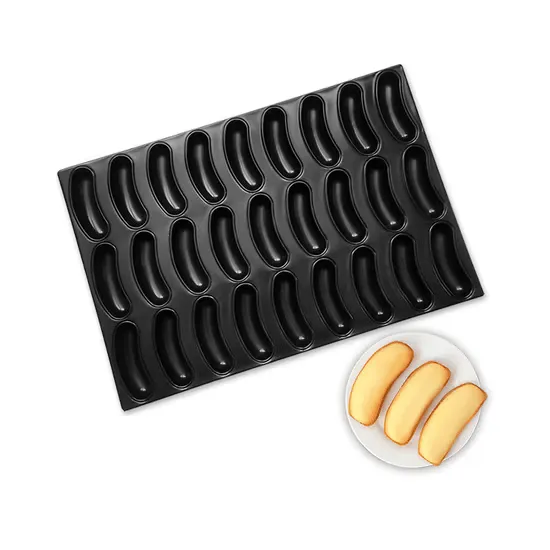14 Indent Banana Shaped Cake Bread Mould/Mold Commercial Non-Stick Baking Pan/Tray