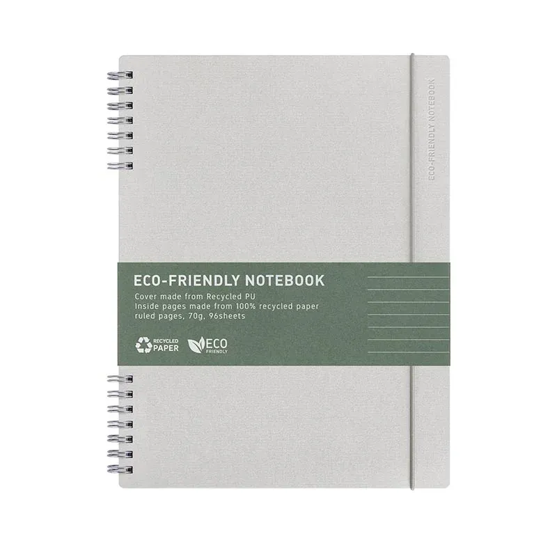 Eco-friendly spiral notebook