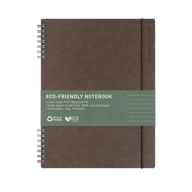 Eco-friendly spiral notebook